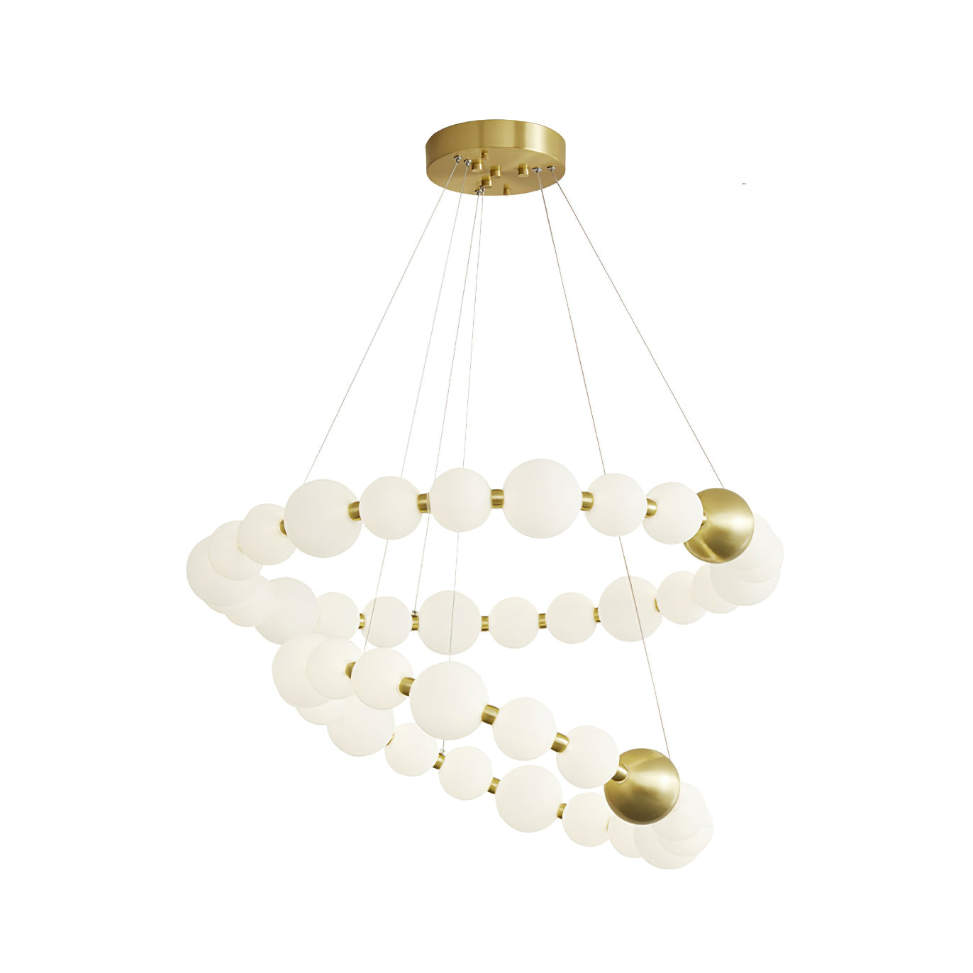 Aeyee Crystal Pearls Chandelier - Elegant Ceiling Light Fixture for Dining Room, Bedroom, Living Room & Wedding Decor