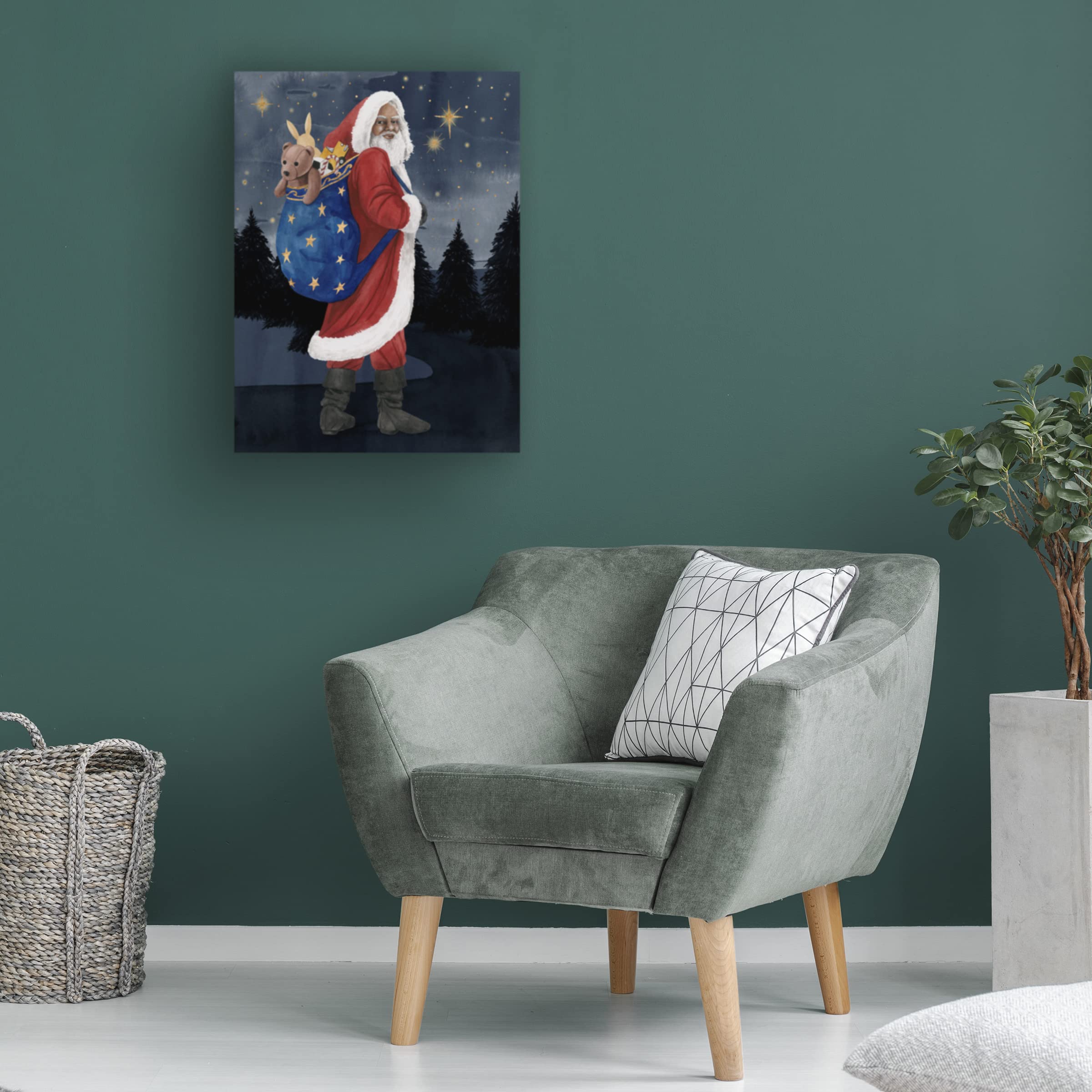 Grace Popp Celestial Christmas II Canvas Wall Art - Holiday Home Decor for Living Room, Bedroom & Office - Christmas Gift Idea