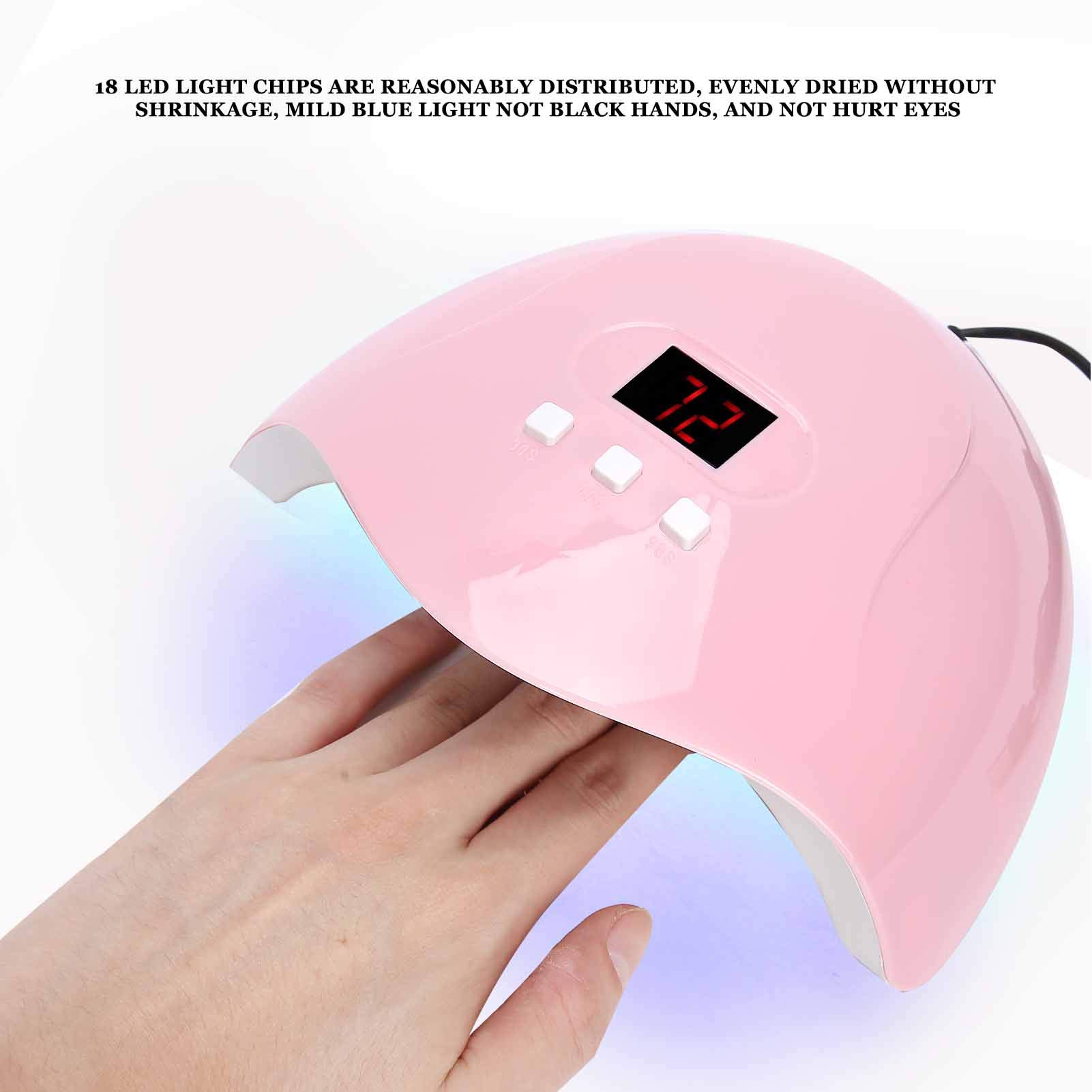 Portable UV LED Nail Gel Polish Kit with Fast Drying Lamp - Perfect for Home Manicure, Salon & Nail Shop Use