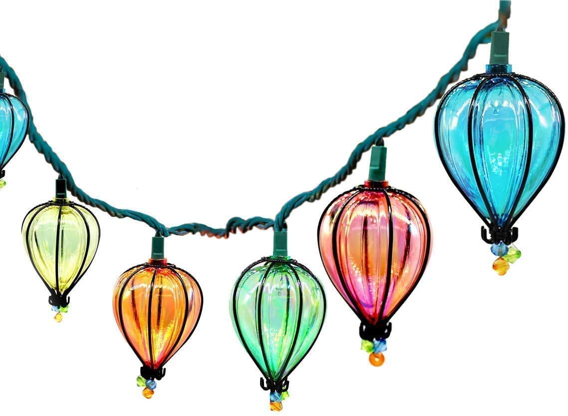 11FT UL Listed String Lights with 10 Color Bulbs - Waterproof Outdoor Hanging Lights for Backyard, Patio, Garden, Gazebo, Tent, Market, Cafe & Party Decor | Perfect for Weddings, Christmas, Halloween and Outdoor Dining