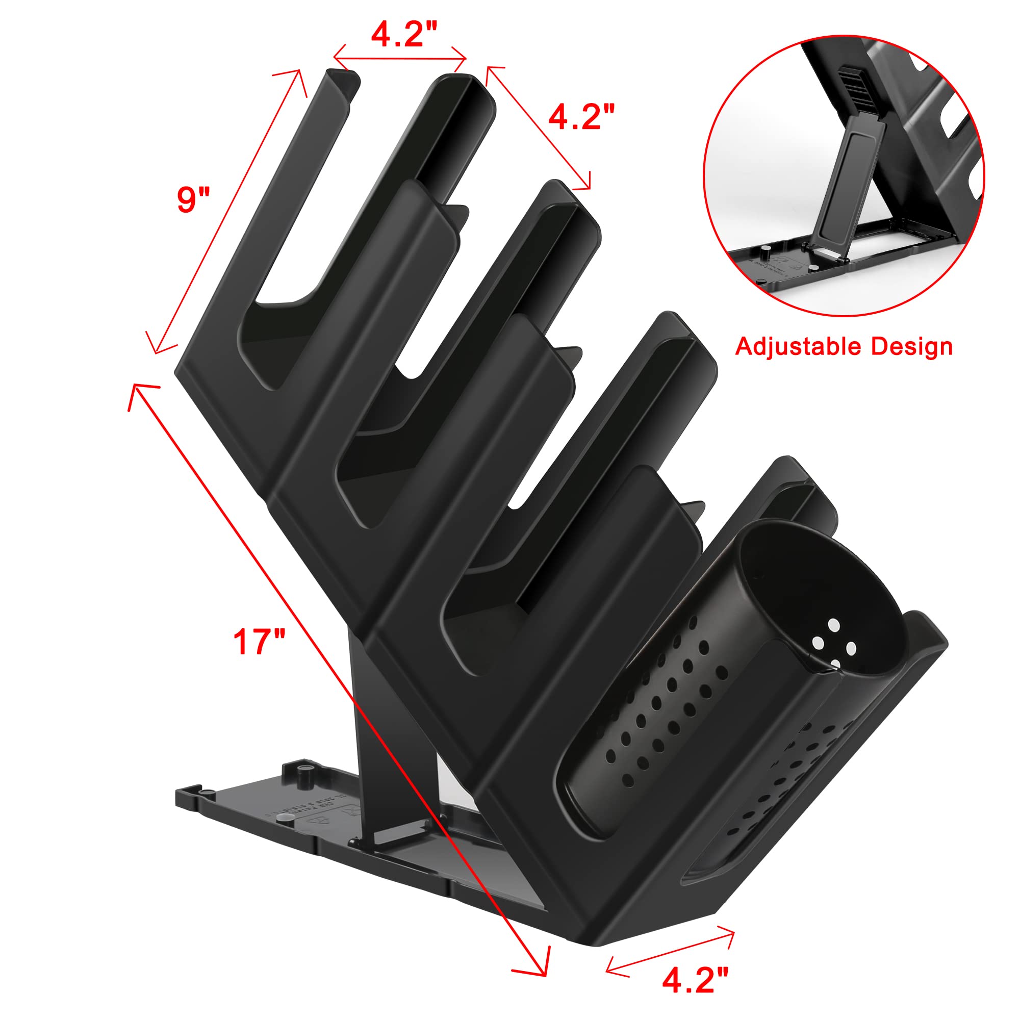 Black Disposable Coffee Cup and Lid Holder with Straw Organizer - Countertop Dispenser for Coffee Station, Bar, Restaurant & Breakroom - Perfect for Quick Service, Office Coffee Setup & Home Use