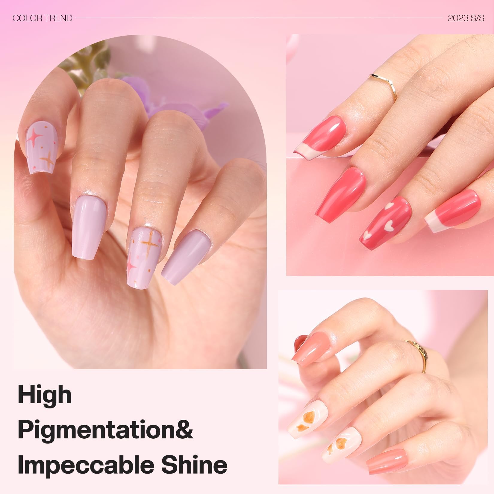 Morovan Nail Polish Set - 6 Hot Pink Quick Dry Nail Polish Kit with Air Dry Technology | Perfect for Women's Manicure, Pedicure & Holiday Gifts | Great for Parties, Weddings, Date Nights & Special Occasions