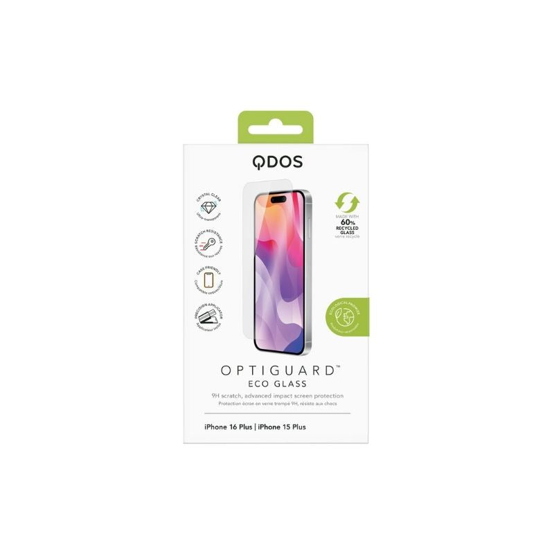 High-Quality QDOS Screen Protector for iPhone 16 Plus/15 Plus - HD Clear, Anti-Scratch, Bubble-Free - Perfect for Daily Use, Gaming & Outdoor Activities