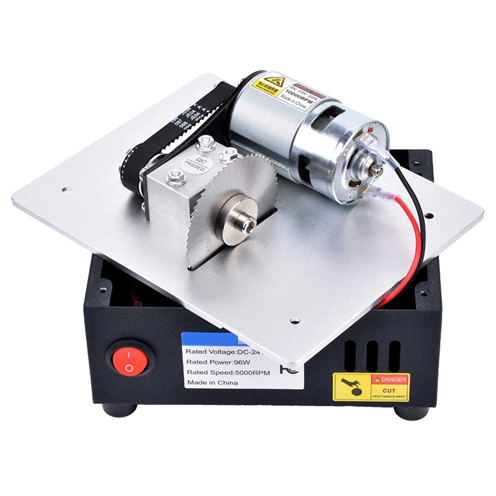 Mini Table Saw with 7-Speed & Miter Gauge - 5000RPM for DIY Woodworking