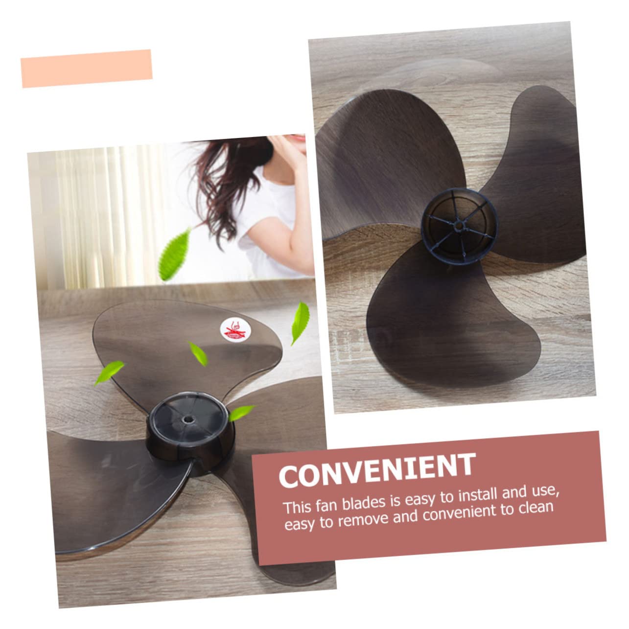 3-Blade Replacement Fan Blades for Standing Pedestal Fans - Easy Install, Quiet Plastic Fan Blades for Household Use - Perfect for Bedroom, Living Room & Office Cooling