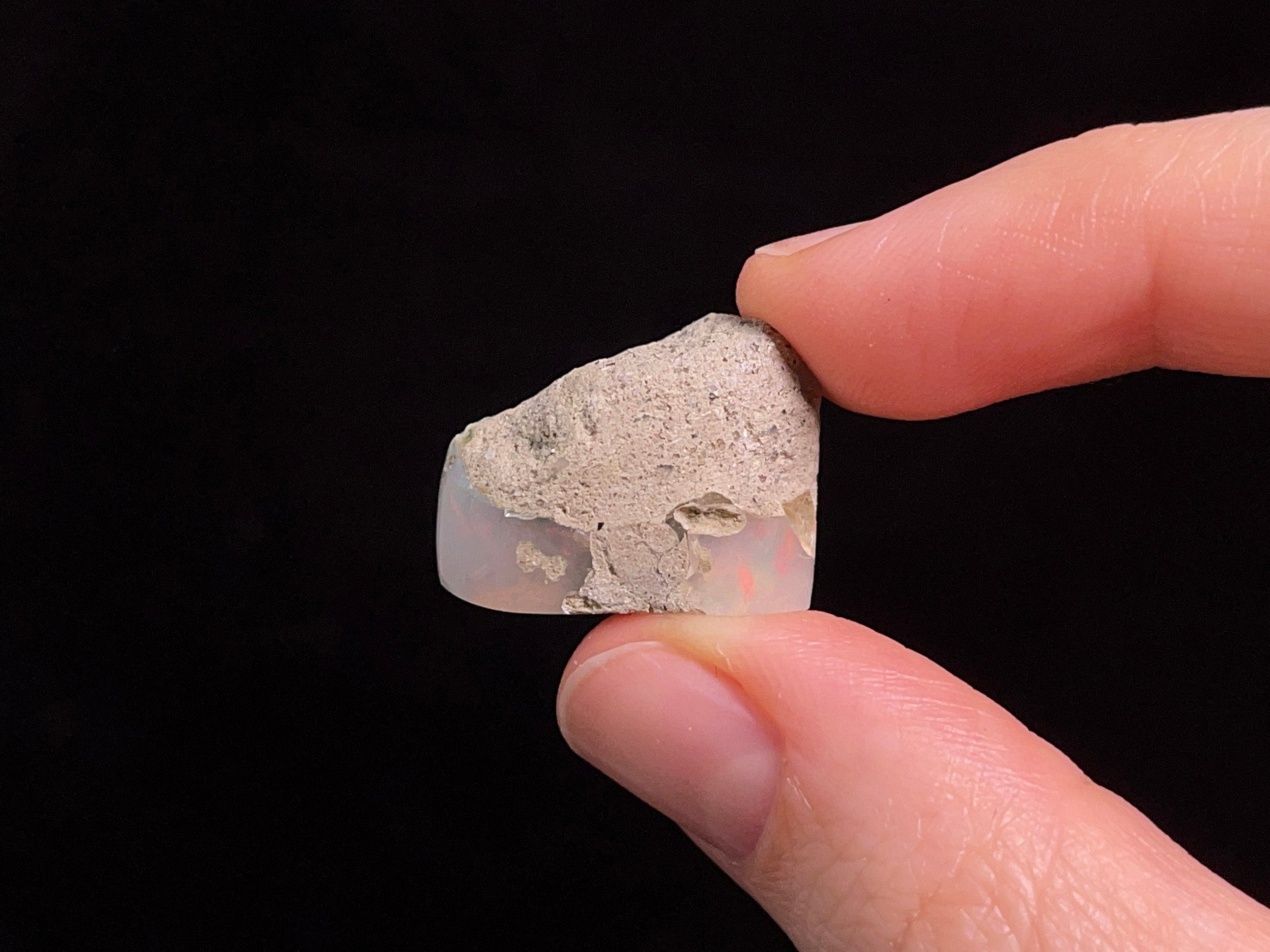 Natural Raw Opal Crystal - 2A Polished Window Welo Opal, October Birthstone (48212) for Jewelry Making, Healing Crystals & Home Decor