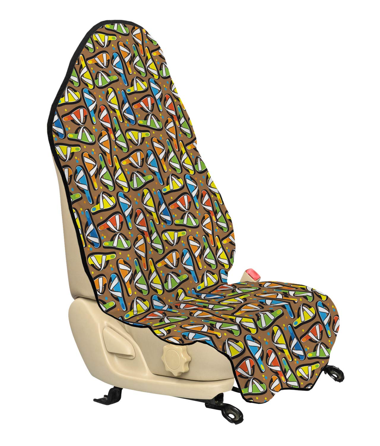Ambesonne Non-Slip Flip Flop Car Seat Cover Hoodie - 30
