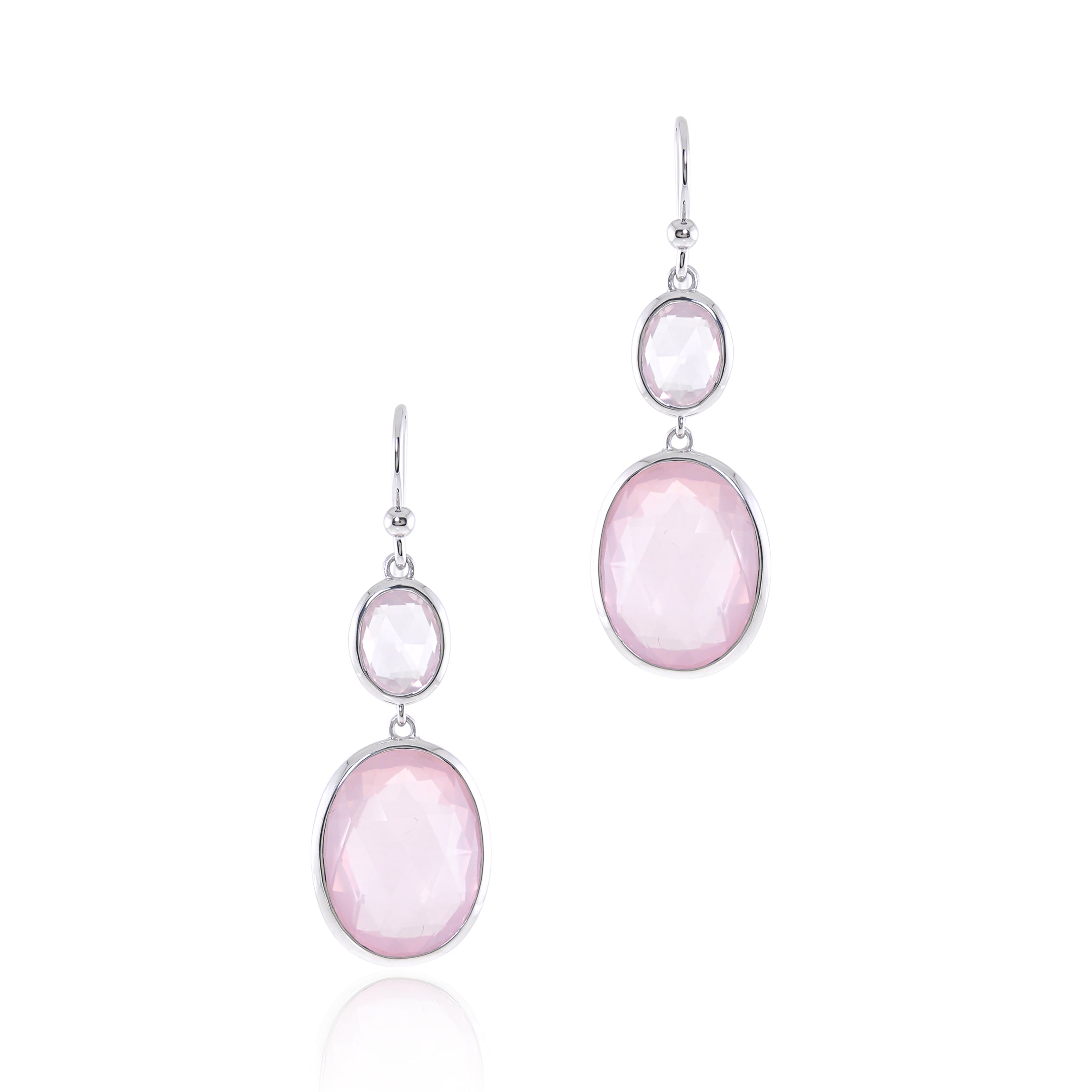 Rose Quartz Raindrop Earrings for Women - Elegant Dangle Earrings for Wedding, Party & Everyday Wear