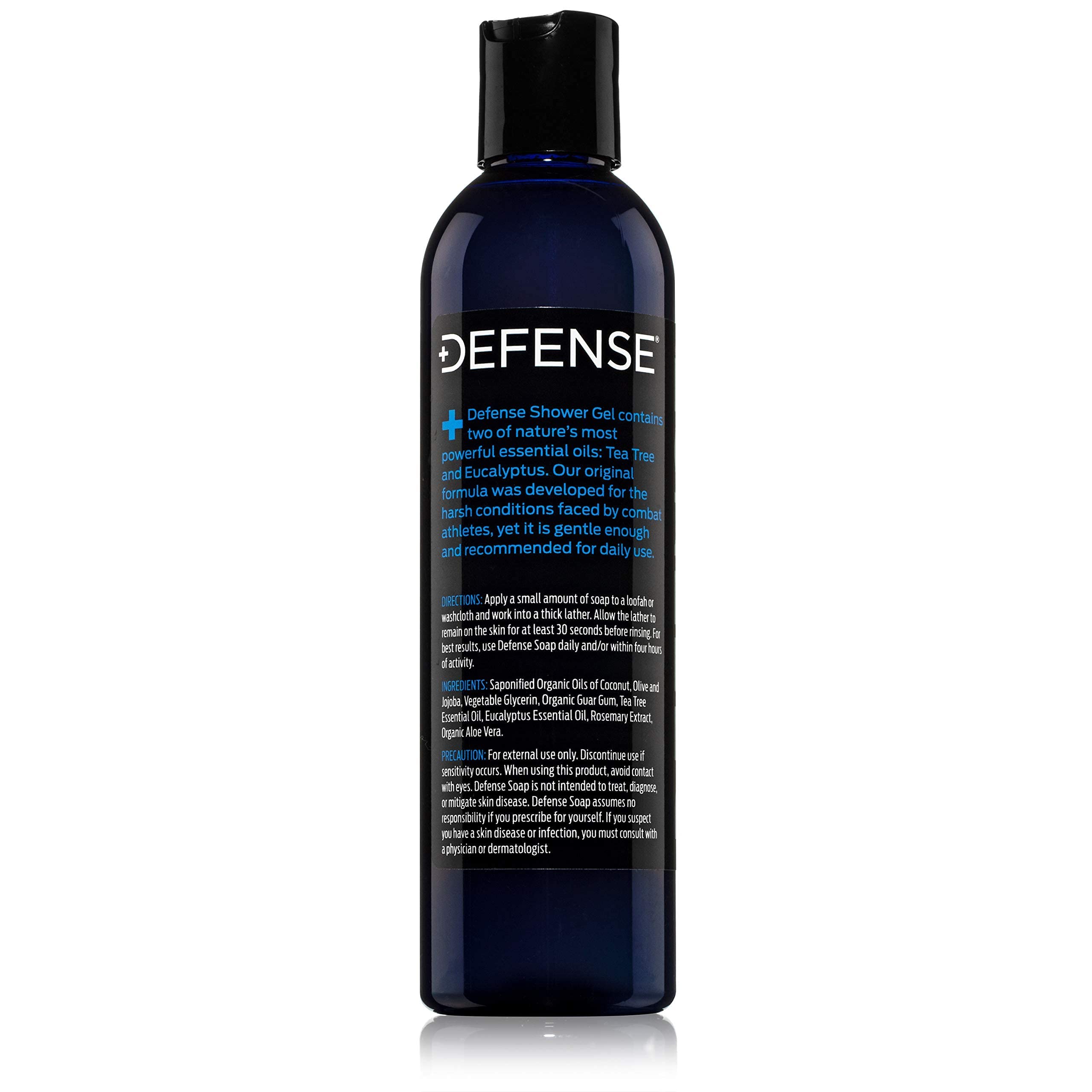 Organic Tea Tree Body Wash for Men & Women - All Natural Shower Gel with Tea Tree Oil, Eucalyptus & Aloe Vera | Defense Soap for Athletes, Gym, Wrestling & Daily Hygiene | 8 oz (Pack of 2)