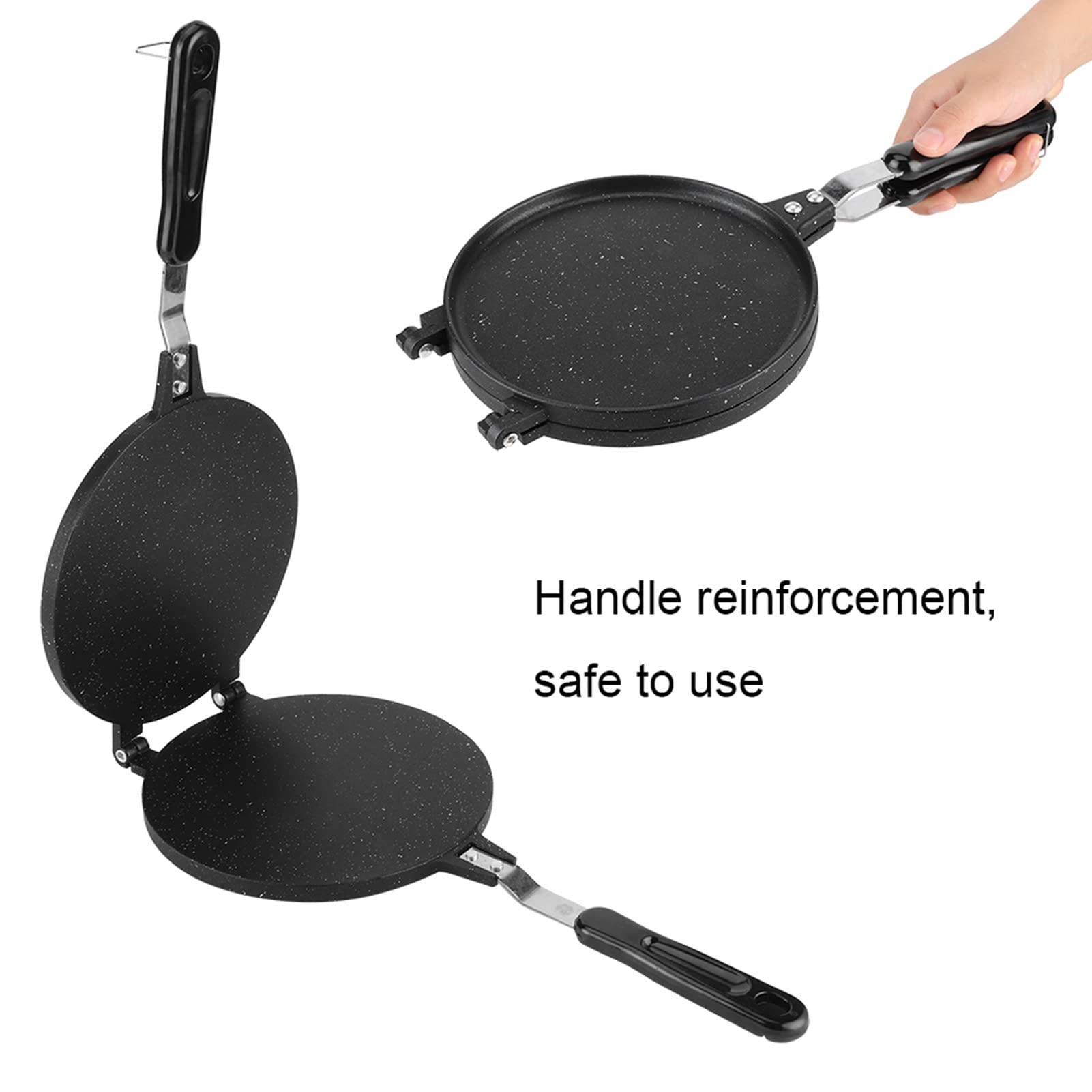 Oumefar 18cm Round Pancake Maker - Non-Stick Aluminum Alloy Waffle Pan for Ice Cream Cones, Egg Rolls & Baking | Perfect for Breakfast, Desserts & Party Snacks