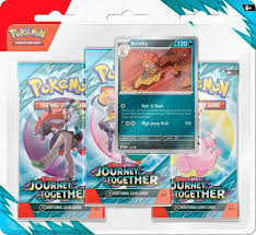 Pokemon Journey Together 3-Pack Blister - Rare Trading Card Collection for Battles & Collectors | Perfect for Tournaments, Gifts & Display