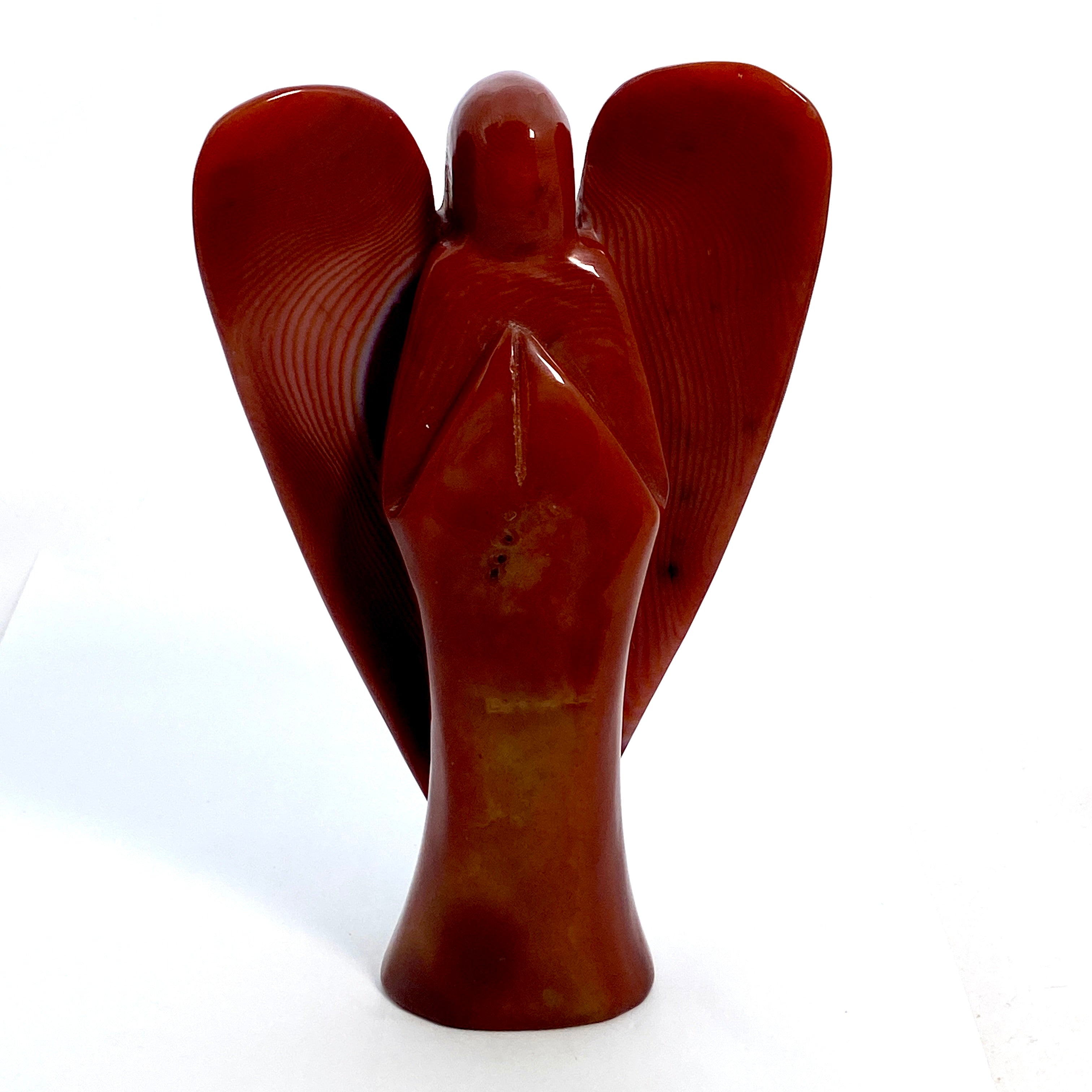 Red Sardonyx Angel RSA 01 Pendant - Genuine Gemstone Jewelry for Women, Elegant Necklace Gift for Birthday & Anniversary - Perfect for Special Occasions & Everyday Wear