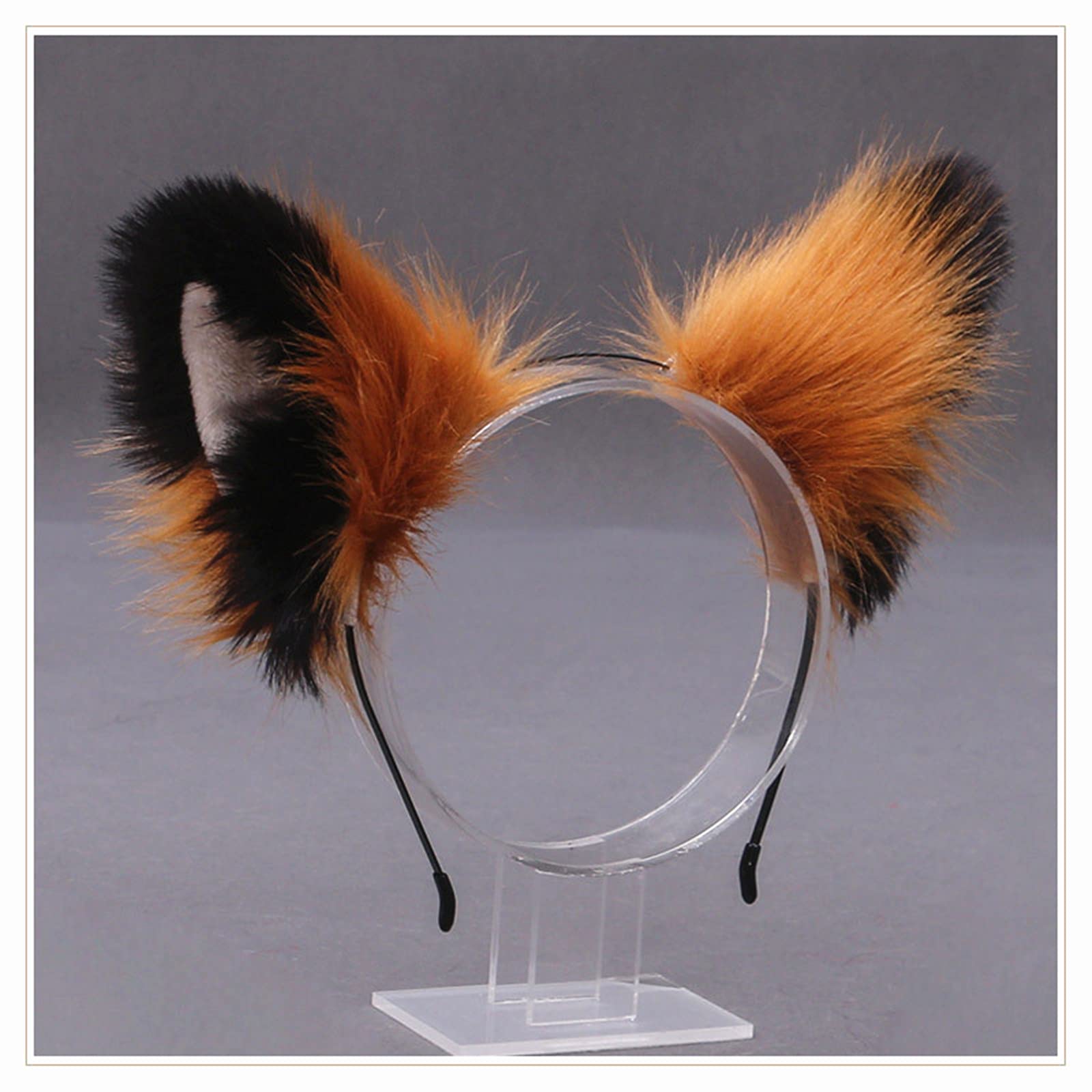 Fxaelian Animal Fox Cat Dog Ears Headband - Cute Fluffy Cosplay Costume Accessories for Halloween, Christmas Parties, Anime Conventions & TikTok Videos