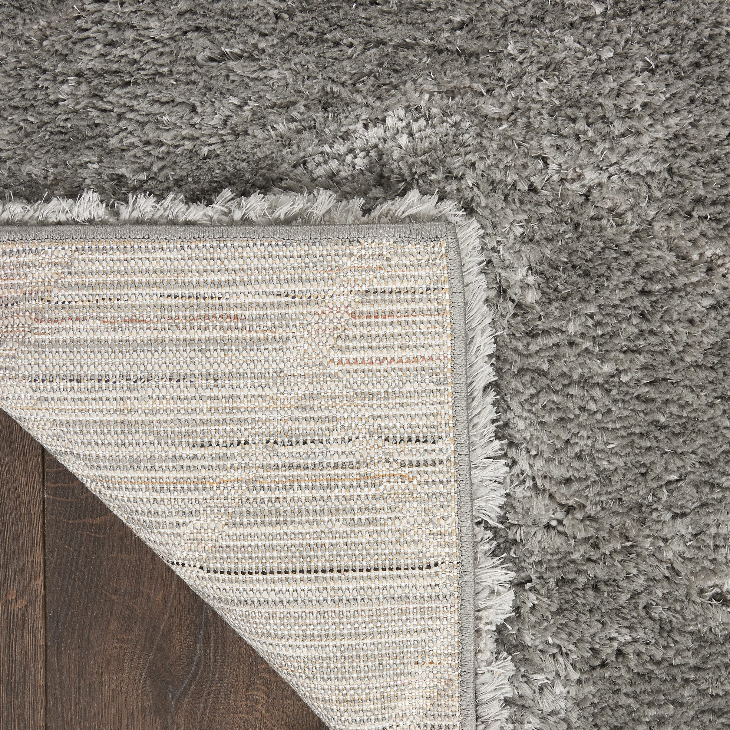 Nourison Luxurious Shag Abstract Grey 7'10