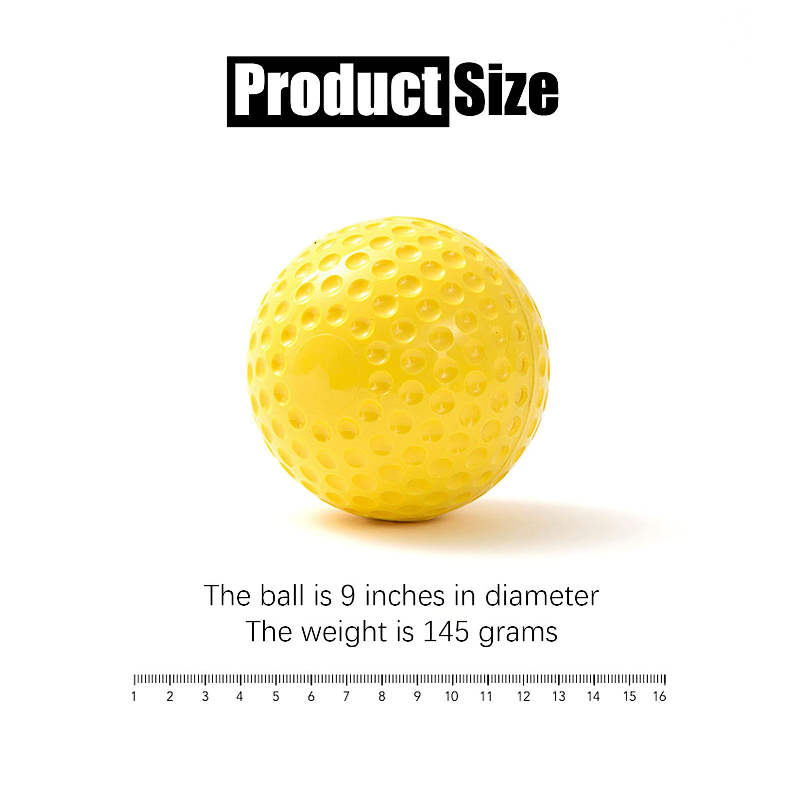 12 Pack Dimpled Baseballs - 9-Inch Pitching Machine Practice Balls for Fielding & Hitting Training (One Dozen) | Perfect for Baseball Practice, Batting Cages & Team Drills