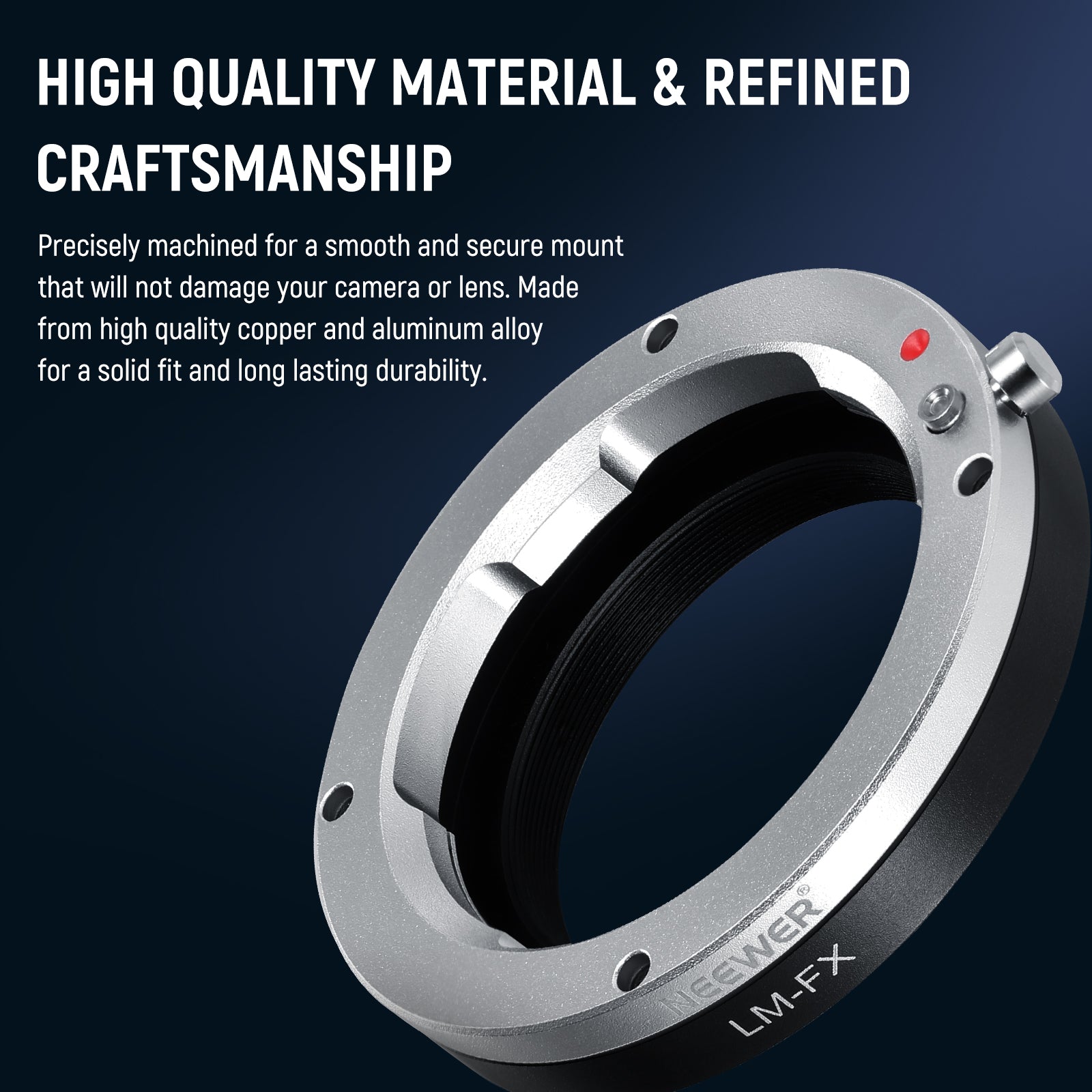NEEWER Leica M to Fujifilm X Mount Adapter - Compatible with Fujifilm X Series Cameras - Perfect for Photography & Videography