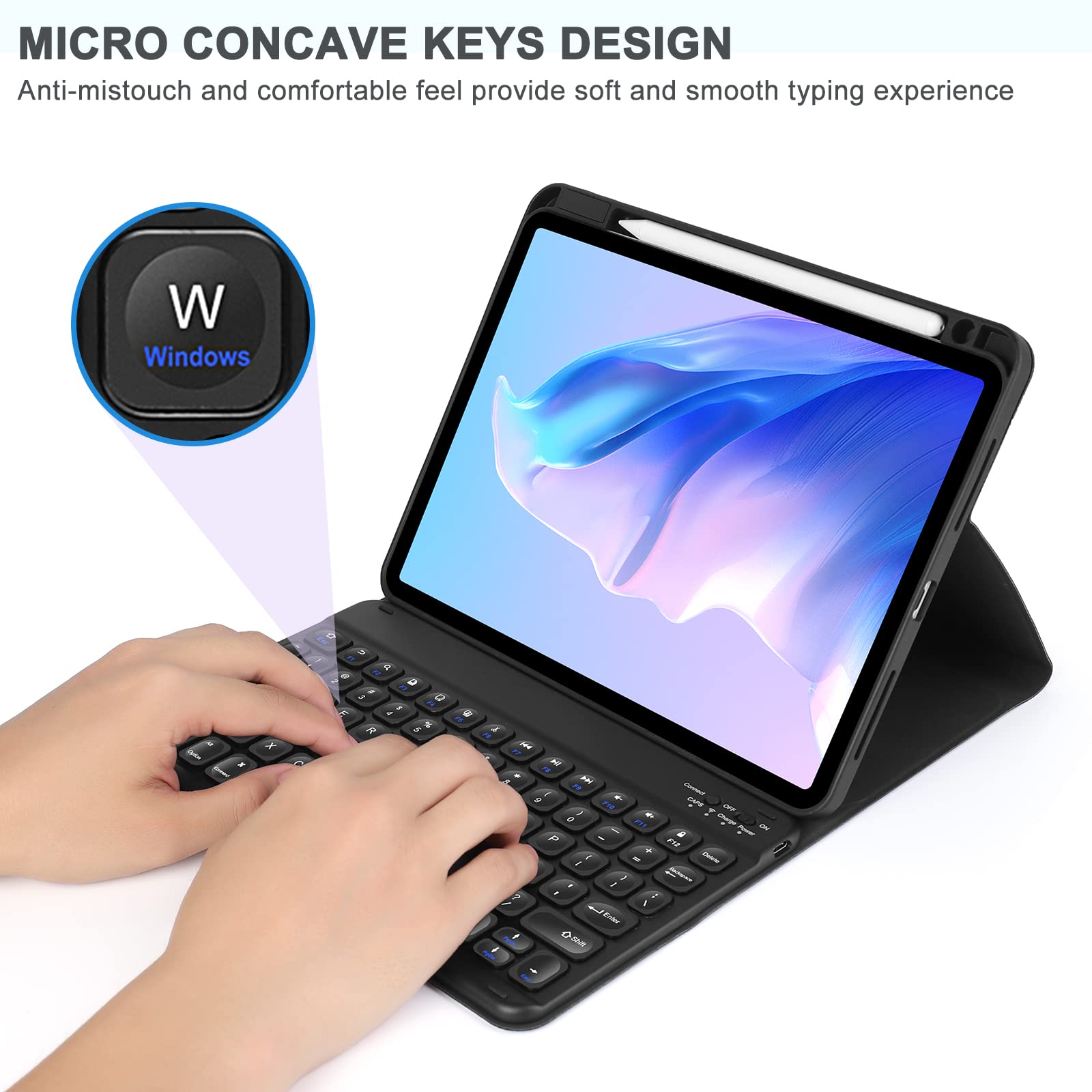 Premium Magnetic Detachable Wireless Keyboard Case for iPad Pro 11