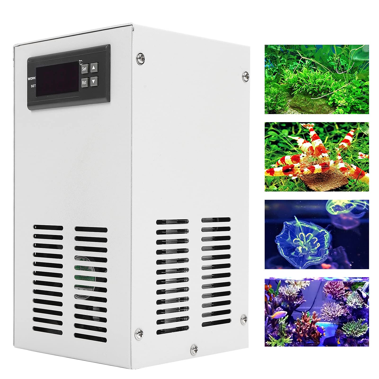 Pokerty9 Aquarium Chiller & Heater - Digital Water Temperature Controller for Freshwater & Saltwater Fish Tanks - Perfect for Reef Aquariums, Marine Life & Tropical Fish Habitats