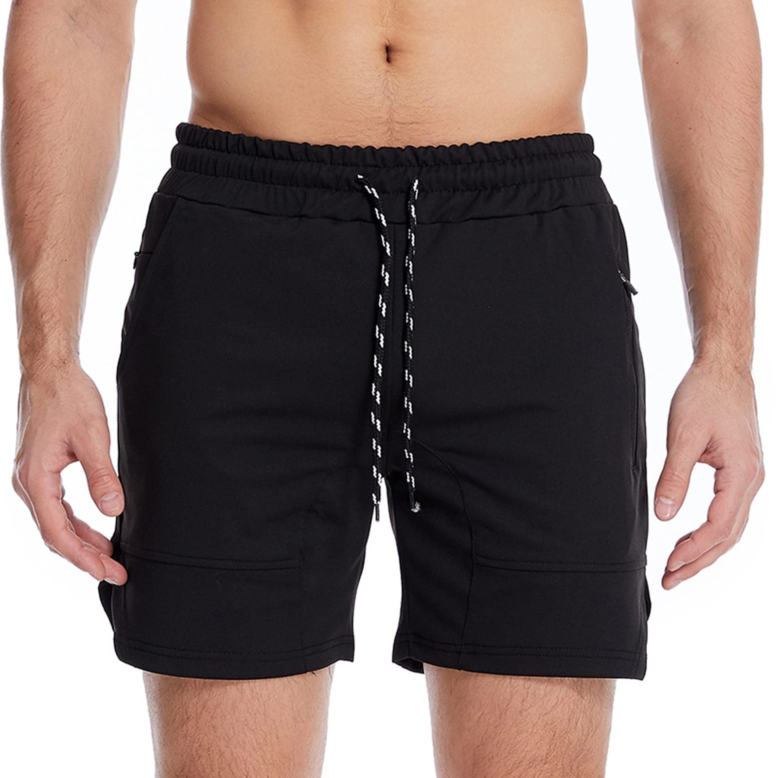 Men's Casual Solid Color Shorts for Spring & Summer - Tie Pocket Street Fitness & Outdoor Sports Shorts - Perfect for Gym, Running, Hiking and Daily Wear