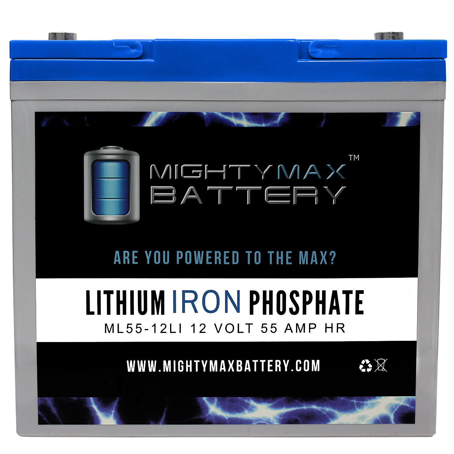 12V 55AH Lithium Replacement Battery for MK M22NF SLD G - Lightweight & Long-Lasting Power Solution for Golf Carts, Marine, and RV Applications