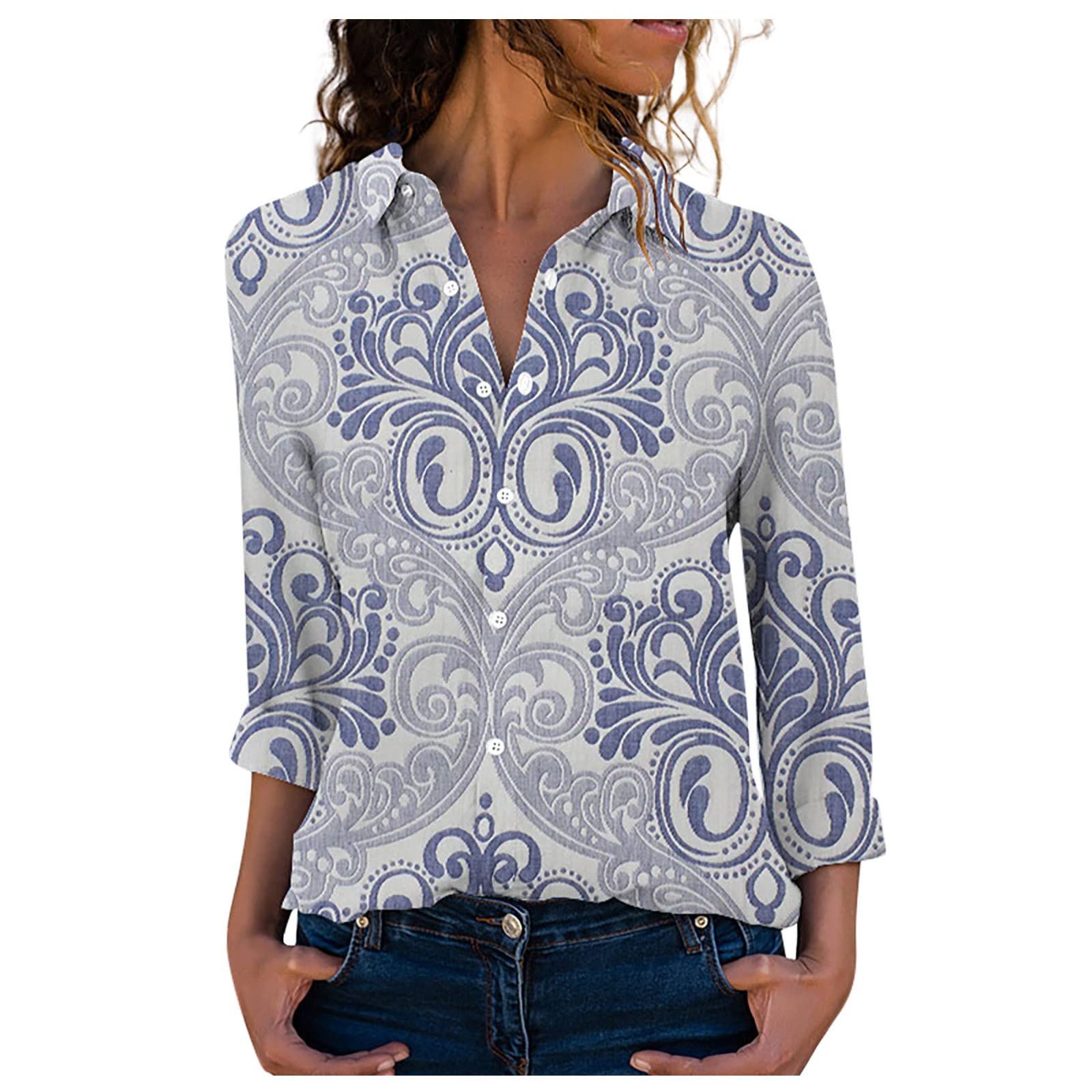Elegant Printed Button Fake Collar for Women - Classic Detachable Snap-On Necklace - Perfect for Fall Outfits, Office Wear & Casual Chic Style