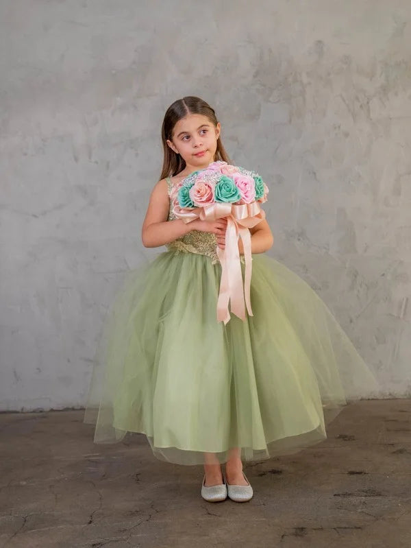 Elegant Flower Girl Dress for Weddings & Special Occasions - Style D778 | Perfect for Bridal Showers, Birthday Parties & Formal Events