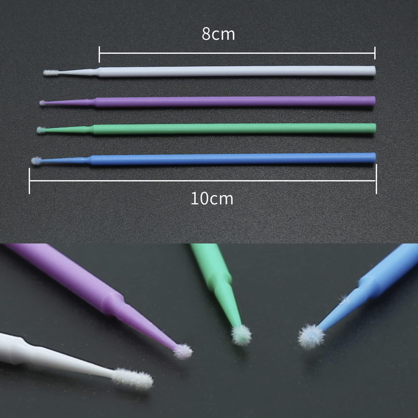 UOIENRT 200-Piece Touch Up Paint Brush Set - Micro Detail Brushes for Automotive Paint Repair, Stone Chips & Scratches (1.0mm, 1.3mm, 1.8mm, 2.5mm) - Disposable Applicators for Car Detailing & DIY Projects