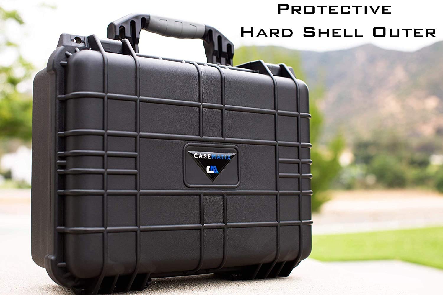 CASEMATIX Waterproof Hard Shell Travel Case for Polaroid Lab Printer & Accessories | Shockproof Protective Storage with Customizable Foam | Perfect for Travel, Outdoor Adventures & Home Organization