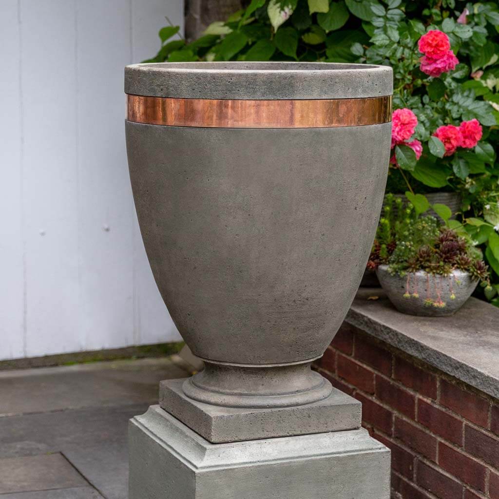 Campania International Modern Tall Planter - Elegant Indoor/Outdoor Flower Pot for Home Garden, Patio & Office Decor | Perfect for Plants, Succulents & Herbs