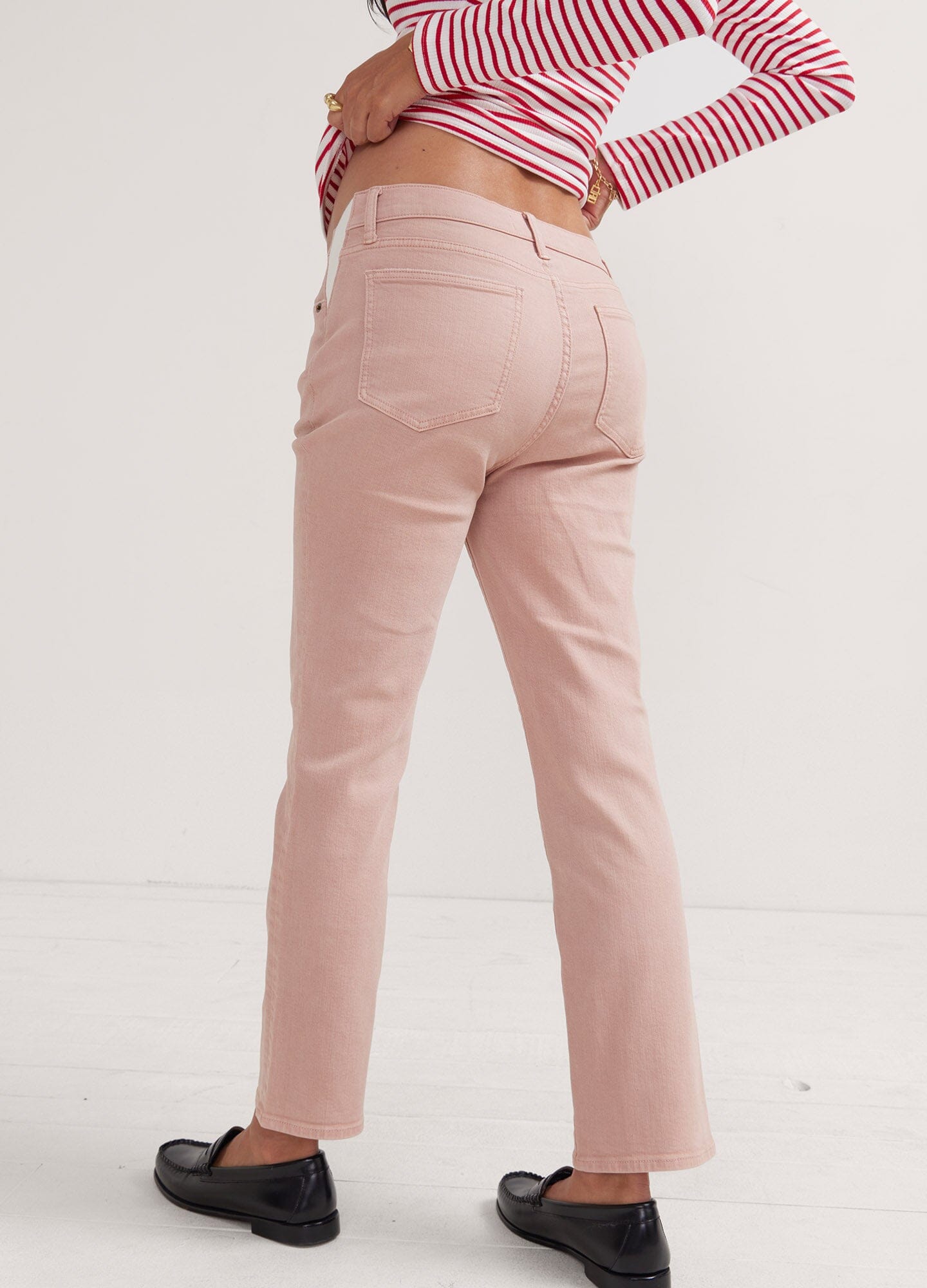 Best Straight Leg Maternity Jeans for Pregnant Women - Comfortable Stretch Denim Pregnancy Pants for Everyday Wear & Office Outfits