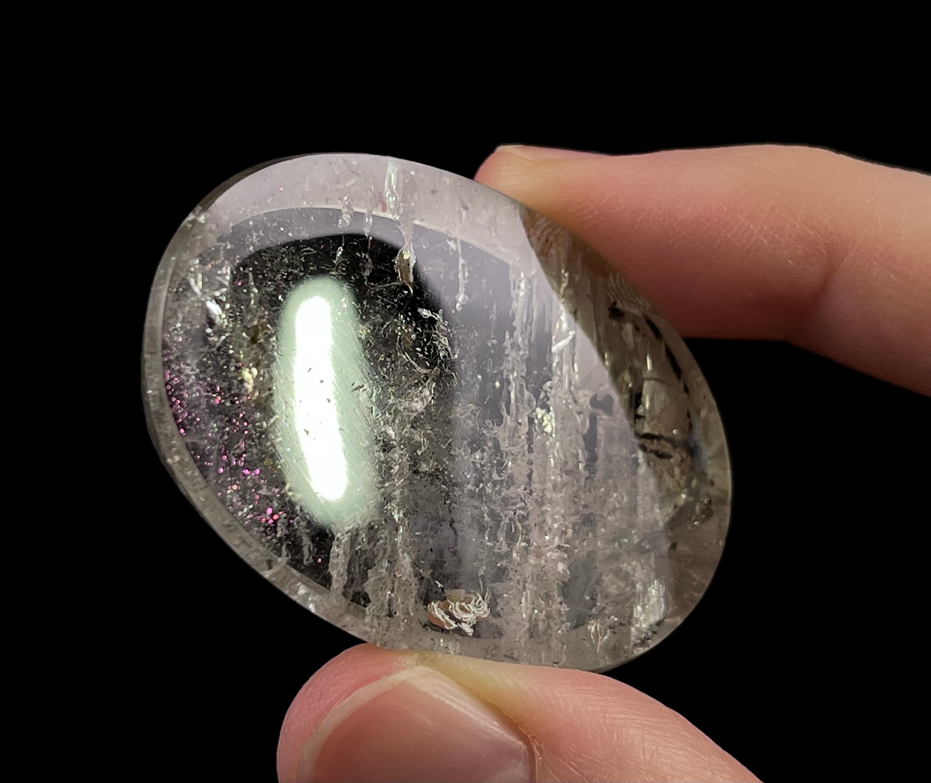 Natural Pink Fire Quartz Crystal Oval Gemstone for Jewelry Making - Healing Stone for Meditation, Energy Work & Spiritual Gifts (52063)