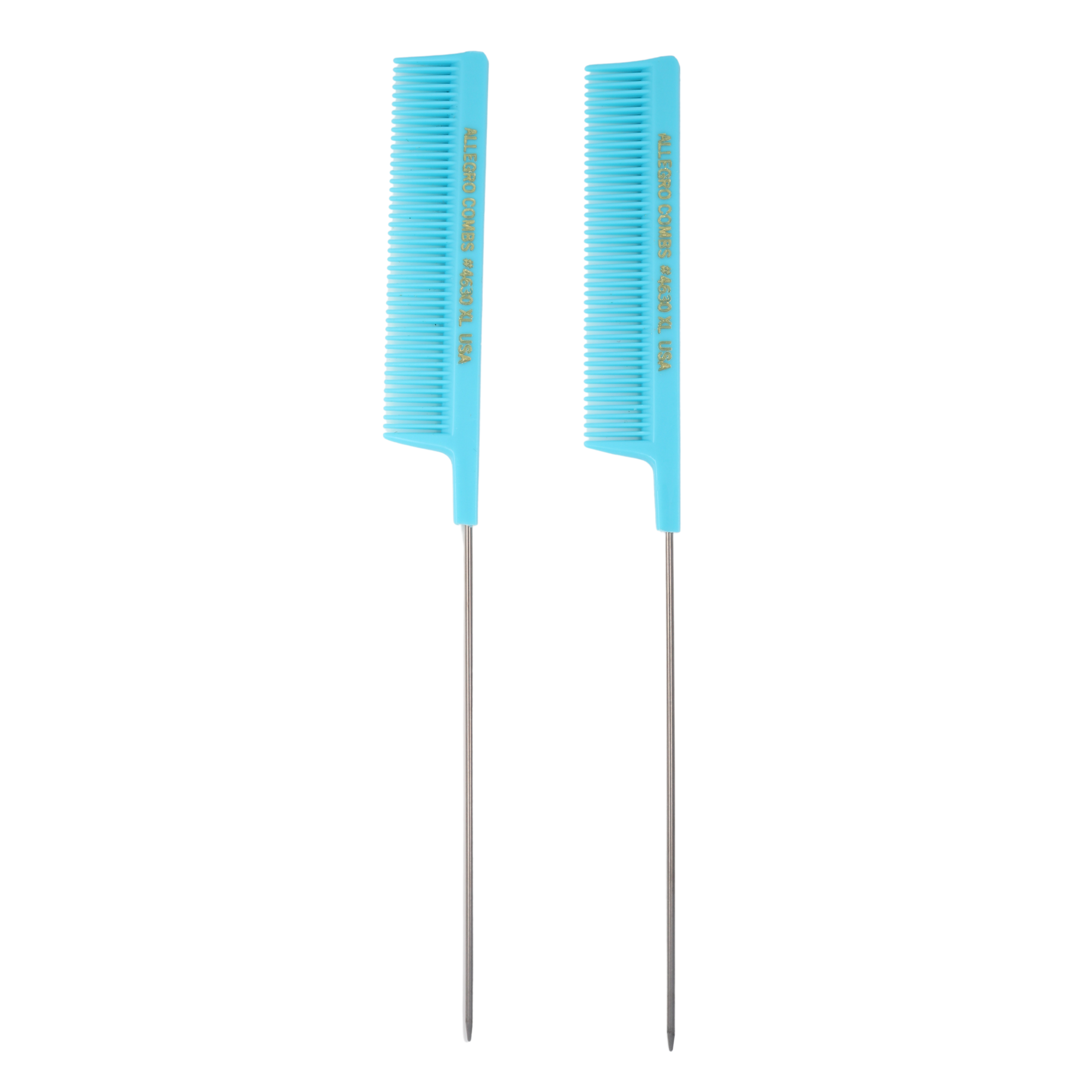 Allegro Combs XL #4630 - Set of 2 Wide Tooth Pintail Combs for Thick Hair & Styling - Perfect for Salon Professionals & Home Use
