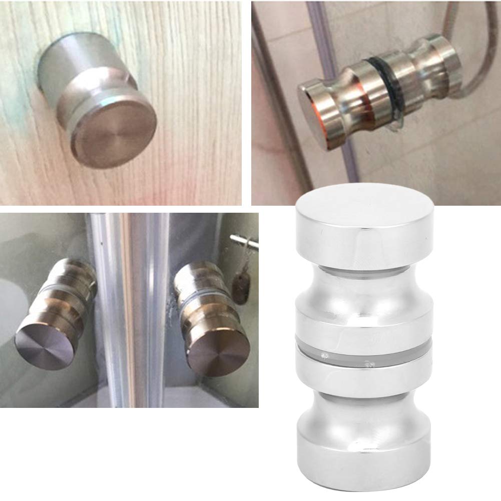 Glass Door Handle - Single Hole Bathroom Door Knob Hardware for Shower, Showcase & Cabinet - Durable Zinc Alloy Construction for Home & Commercial Use