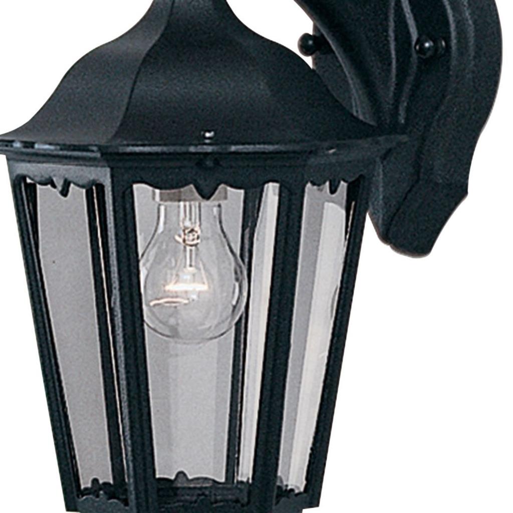 ALEX OUTDOOR UP/DOWN WALL LIGHT - Black Metal & Glass Sconce for Porch, Patio, and Garden Lighting