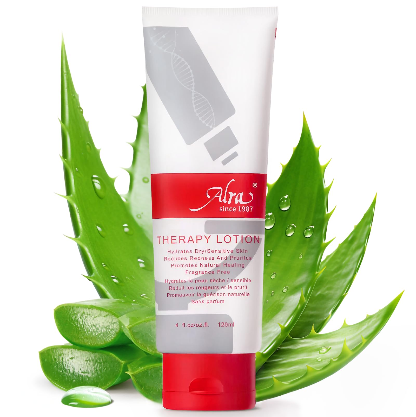 Alra Moisturizing Lotion for Extremely Dry Skin - Aloe Vera, Lanolin & Vitamin E Enriched Face, Hand & Body Cream - Soothes Itch & Sunburn - Fragrance-Free Hydration (4 oz) - Perfect for Post-Sun Care & Winter Skin Relief