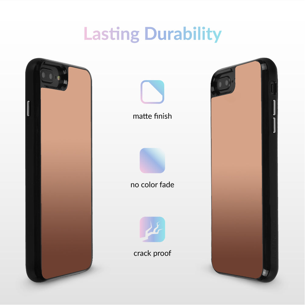 Rose Gold Reflective Mirror iPhone Case - Shatterproof Protective Cover for iPhone 13/14/15 Pro Max - Stylish Glittery Phone Case for Women & Girls - Perfect for Parties, Selfies & Night Out Accessories
