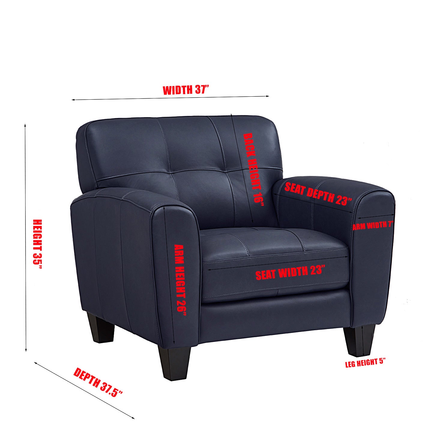 Modern Asher Chair - Stylish and Comfortable Accent Chair for Living Room, Bedroom, or Office - Perfect for Relaxing, Reading, and Entertaining Guests