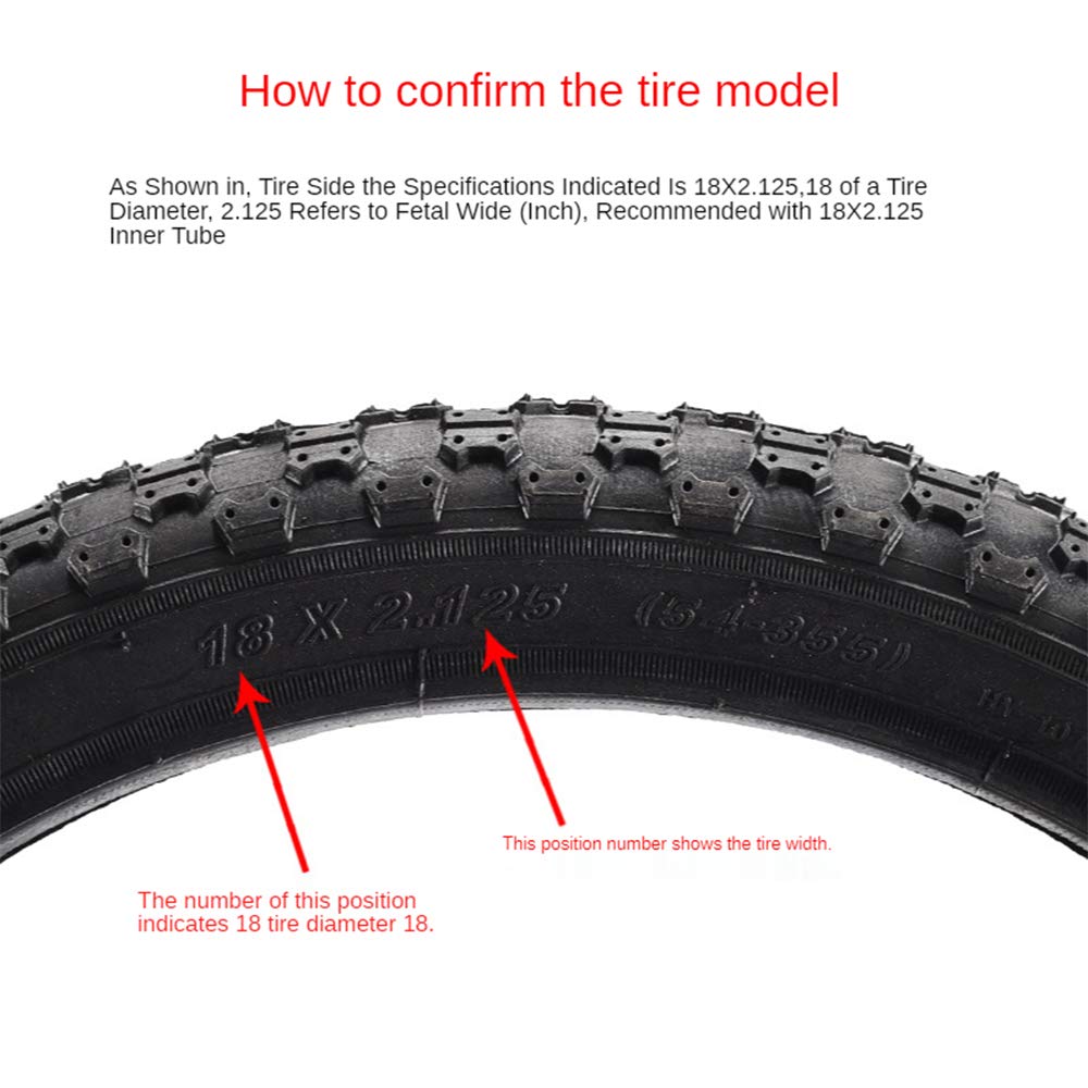 12/14/16/18/20/22/24/26 Inch X2.125 Bicycle Tires for Kids, BMX, Folding, Road & Mountain Bikes - Durable Replacement Tires for Commuting, Off-Roading & Urban Cycling