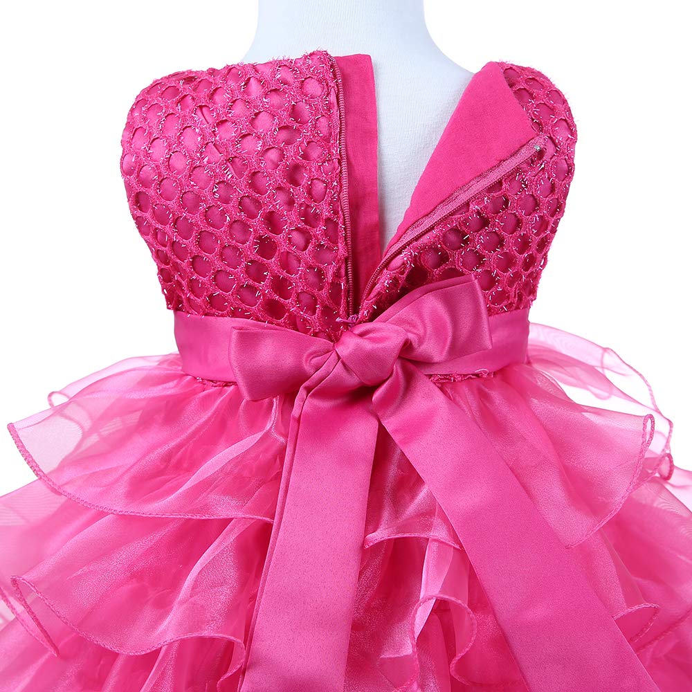 Jup'Elle Baby Girl Dresses - Elegant Ruffle Lace Pageant Party & Wedding Flower Girl Dress for Special Occasions | Perfect for Christenings, Birthday Parties & Formal Events