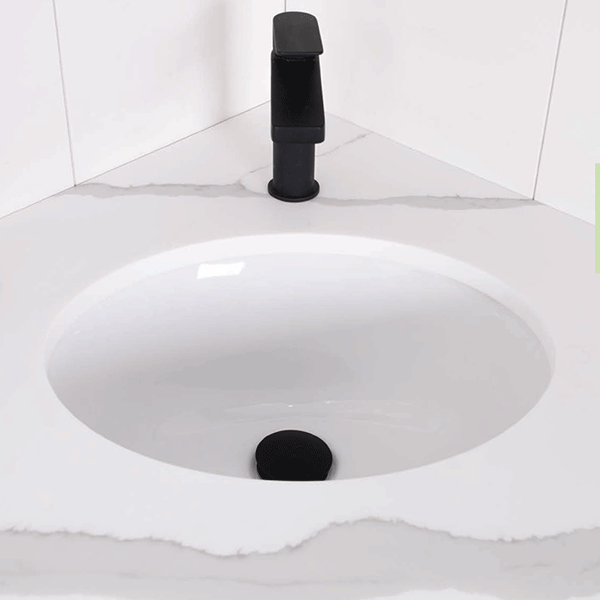 ADP Oval 420 x 350mm White Ceramic Under Counter Bathroom Sink - Perfect for Modern Vanities and Small Space Bathrooms