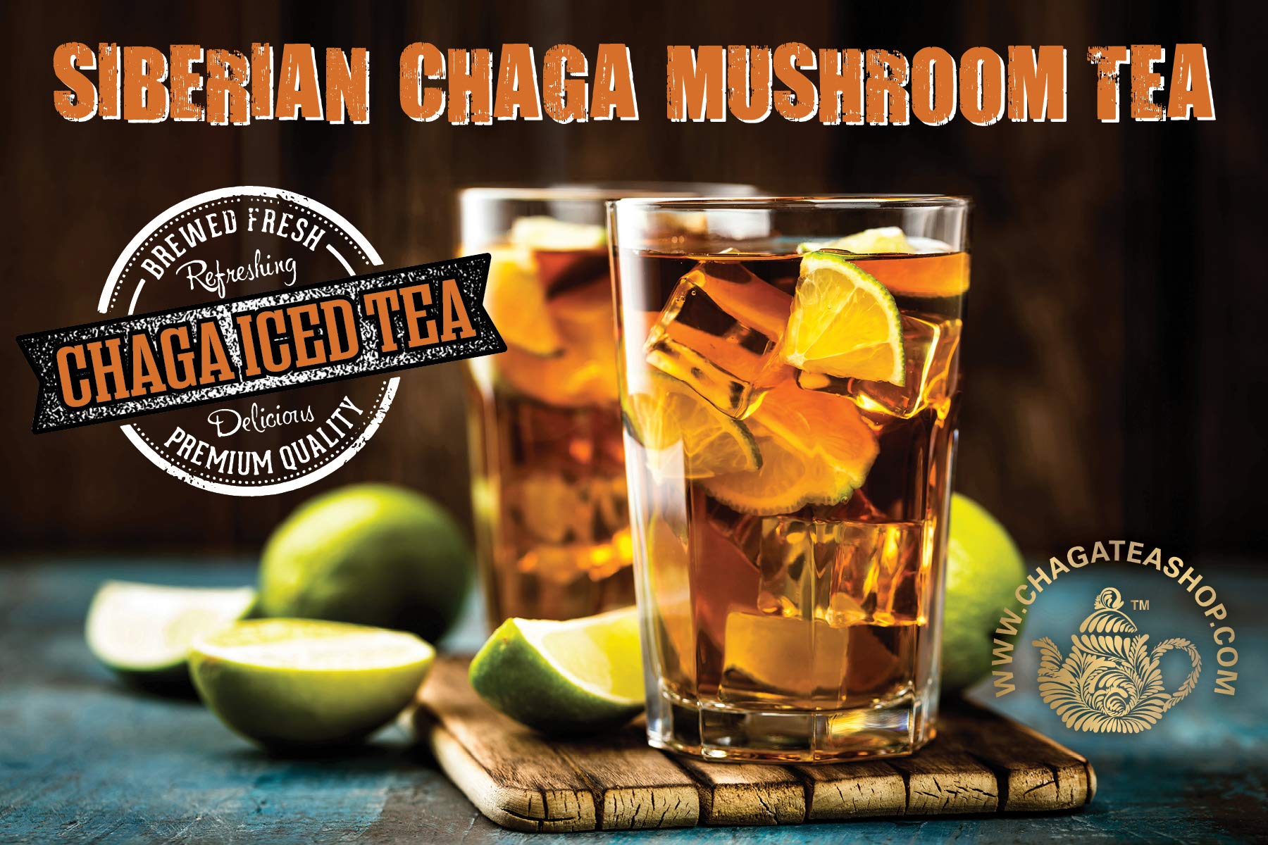 Organic Siberian Chaga Mushroom Tea - Caffeine-Free Immune Support with Schisandra | Natural Antioxidant Herbal Tea for Wellness & Detox | Perfect for Morning Rituals & Stress Relief