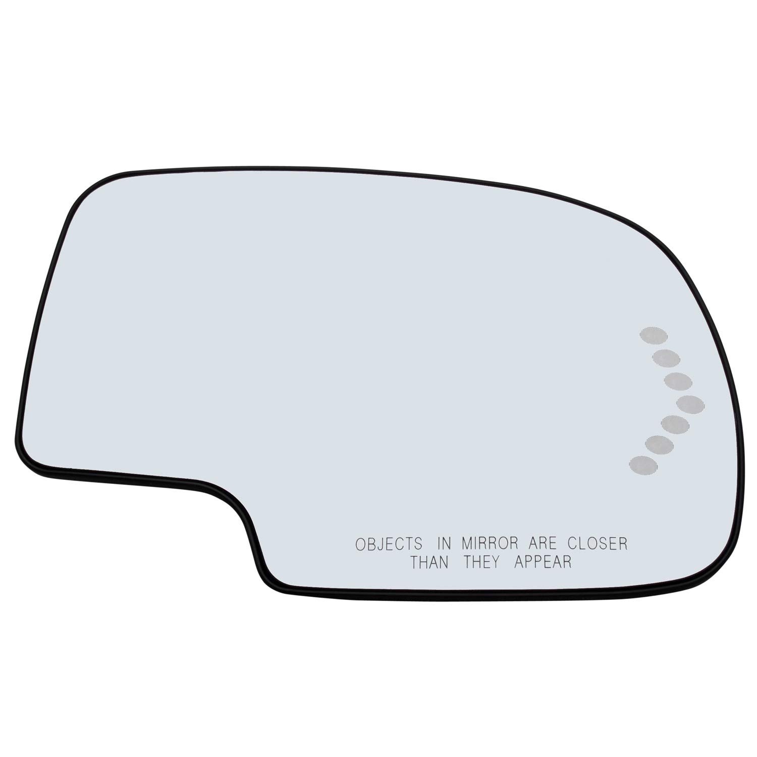 Heated LED Turn Signal Passenger Side Mirror Glass Assembly with Backing Plate for Chevy Avalanche Silverado Suburban Tahoe, GMC Sierra Yukon XL, Cadillac Escalade (2000-2006) - Perfect for Winter Driving & Nighttime Safety