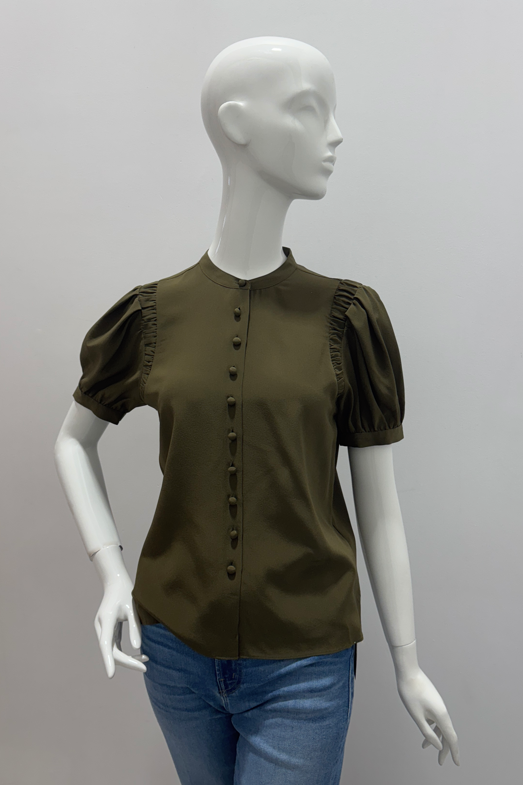 Elegant Silk Gathered Top for Women | Flowy Blouse with Ruffle Details | Perfect for Date Night, Office Wear & Special Occasions