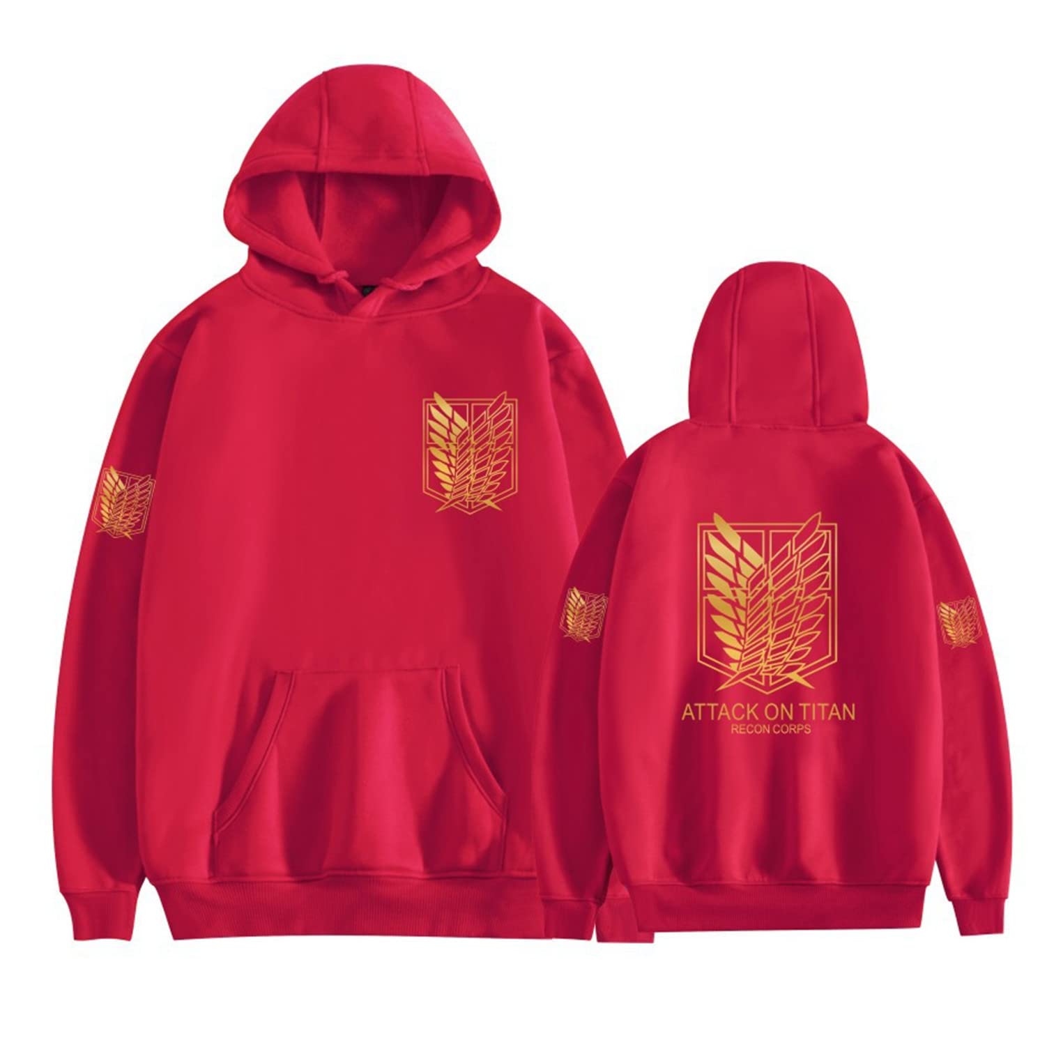 Ymxgerzi Unisex Attack On Titan Hoodie - Scout Regiment Long Sleeve Pullover Sweatshirt for Anime & Manga Fans | Perfect for Cosplay, Conventions & Casual Wear