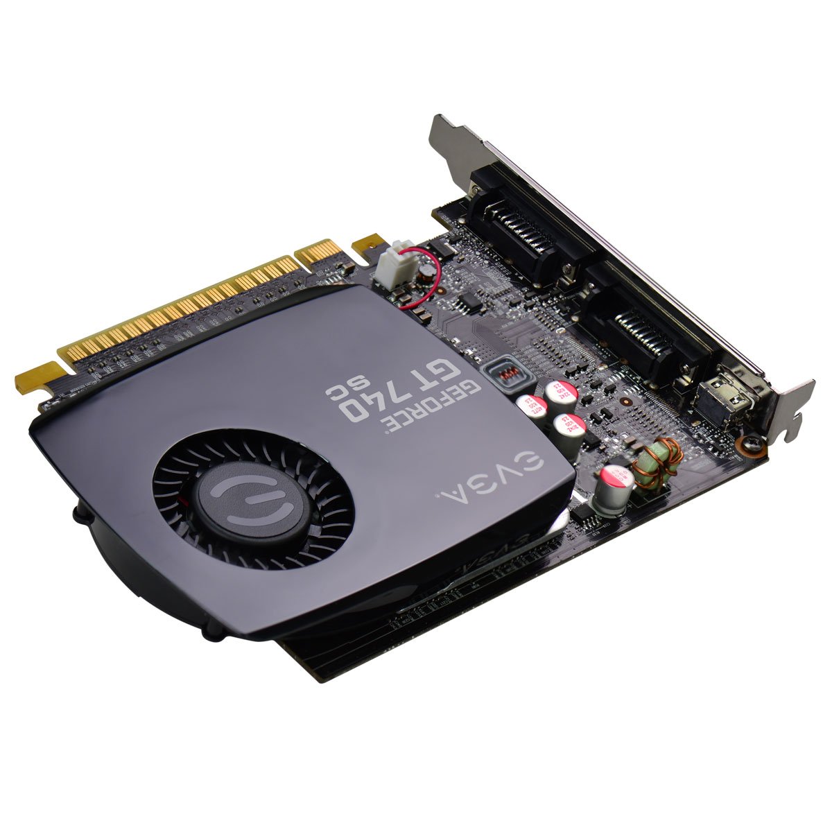 EVGA GeForce GT 740 Superclocked Single Slot 2GB DDR3 Graphics Card (02G-P4-2742-KR) - Boost Gaming & Video Editing Performance for PC Builds & Workstations