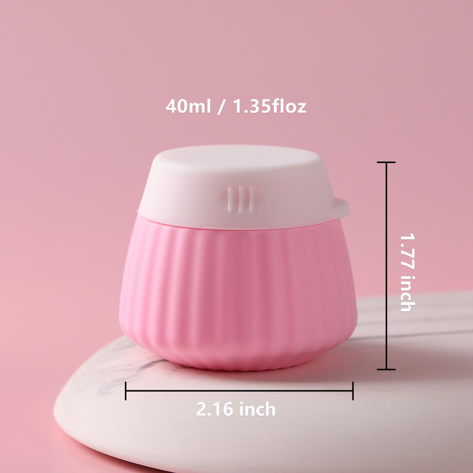 TSA Approved Silicone Travel Containers for Toiletries - Leak Proof Cream Jars for Liquid Cosmetic, Face & Body Cream | Travel Essentials Kit with Clear Bag & Labels | Perfect for Air Travel, Gym & Vacation Packing