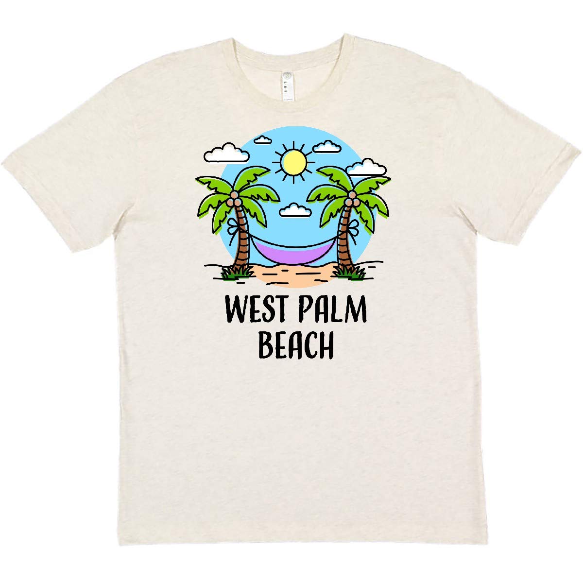 Inktastic Summer Vacation in West Palm Beach Graphic T-Shirt - Comfortable Casual Tee for Beach Trips, Travel & Summer Outfits