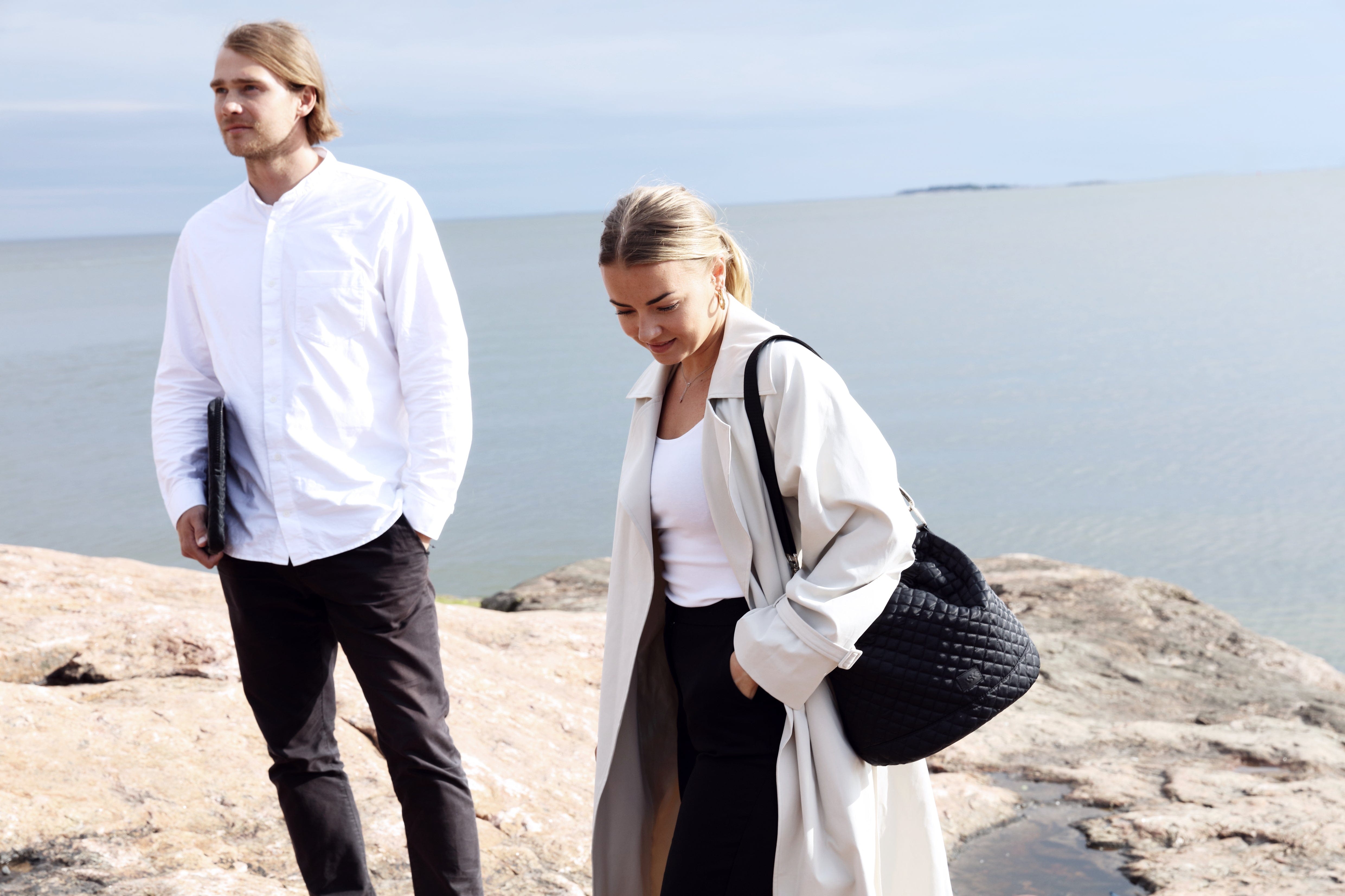 Eco-Friendly Vegan Crossbody Bag - Upcycled Italian Nylon Handbag for Women | Black | Perfect for Everyday Use, Travel & Sustainable Fashion