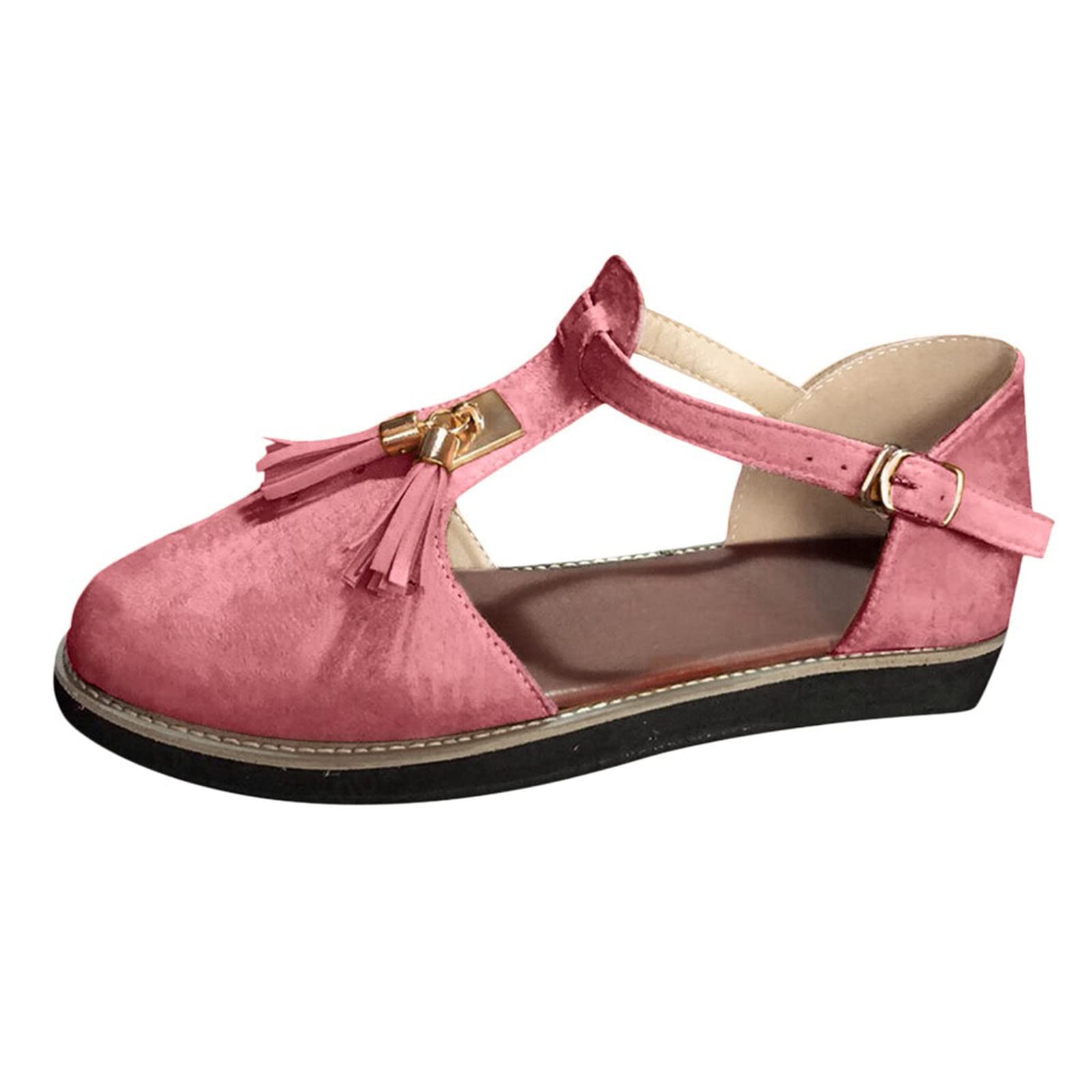 Women's Comfortable Closed Toe Flatform Sandals - Suede Slides for Summer Outdoor Wear, Casual Ankle Strap Shoes & House Slippers - Perfect for Beach, Vacation, and Everyday Errands