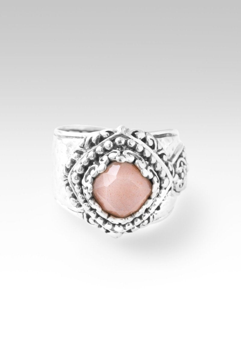 Graceful Presence Ring™ in Peach Moonstone - Elegant & Unique Gemstone Jewelry for Women - Perfect for Weddings, Parties & Special Occasions